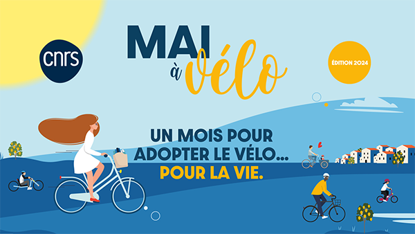 Le CNRS participe pour la première au challenge "Mai à vélo" sous une bannière commune. © CNRS