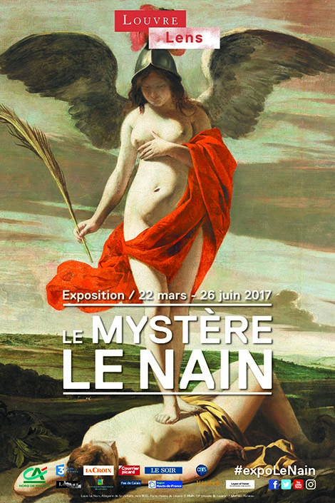 Affiche de l'exposition "Le Mystère Le Nain", au musée du Louvre-Lens.