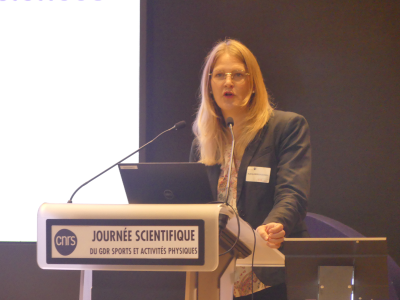 Audrey Bergouignan au colloque du GDR Sports et activités physiques