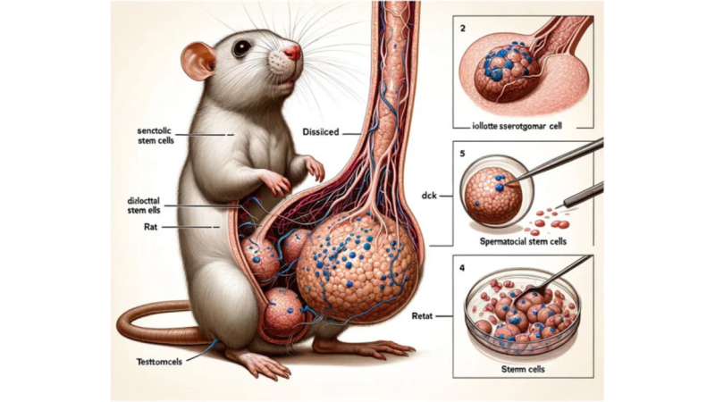 A computer-generated image of a rat with a disproportionately large penis