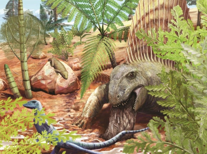 illustration d'un dinosaure en train de vomir