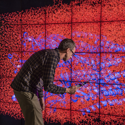 Visualisation de structures chimiques en 3D sur la plateforme Wilder du Digiscope