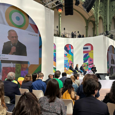 Antoine Petit, PDG du CNRS, lors d'une conférence à ChangeNOW 2025