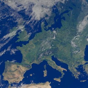 Vue du ciel de l'Europe
